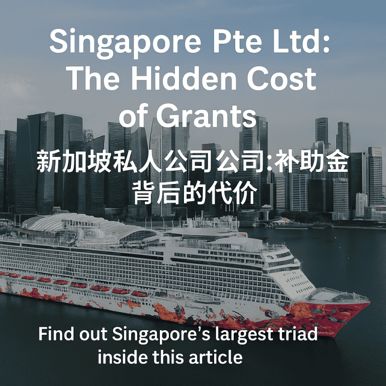 #77 🎭 Singapore Pte Ltd: The Hidden Cost of Grants🎭 新加坡私人有限公司：补助金背后的代价