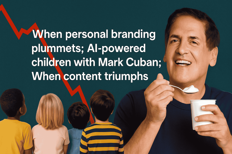 #90 When personal branding runs over a cliff with scams and ego; AI-powered Children with Mark Cuban; When content triumphs 🧭 在认知远超诚信的时代，提醒我们人性真谛