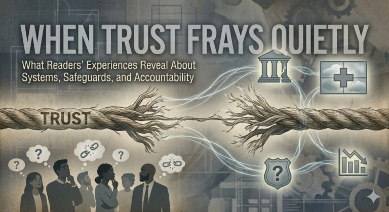 #110 When Trust Frays Quietly: What Readers’ Experiences Reveal About Systems, Safeguards, and Accountability 当信任悄然松裂：读者的亲身经历揭示制度、保障与问责的现实考验