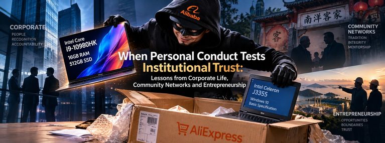 #176 When Personal Conduct Tests Institutional Trust: Lessons from Corporate Life, Community Networks and Entrepreneurship 当个人行为考验机构信任：从职场、社团网络到创业历程的反思